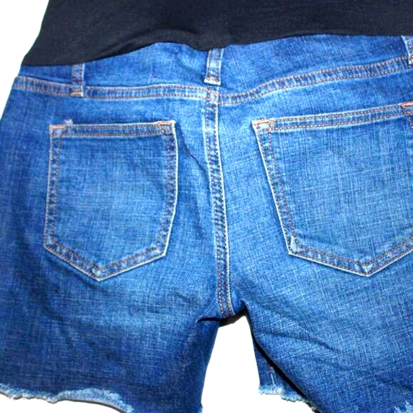 Sonoma Maternity Jean Shorts Size 2 – Distressed  Hem, Stretch Panel THRASHED - Picture 3 of 9